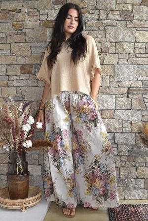 Country Garden Chintz Palazzo Blush